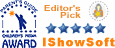 5/5 Rating and Editors pick on IsHowWeb.com